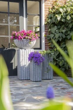 Plantenschaal Arkansas - D45 X H20cm - Lichtgrijs -Botanische Tuin arkansas bowl low washed grey d45h20 bloempot 7 9