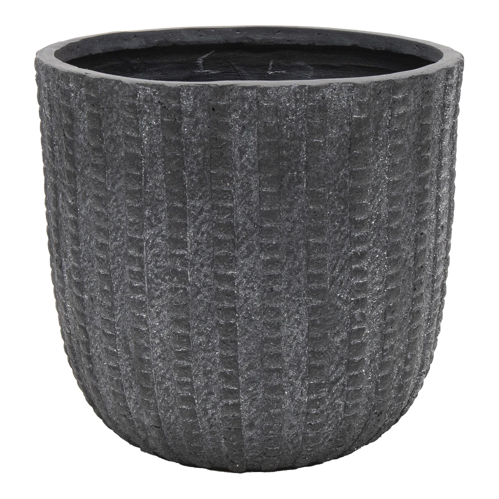 Bloempot Arkansas Egg - D55 X H51cm - Donkergrijs 1 Bloempot Arkansas Egg - D55 X H51cm - Donkergrijs