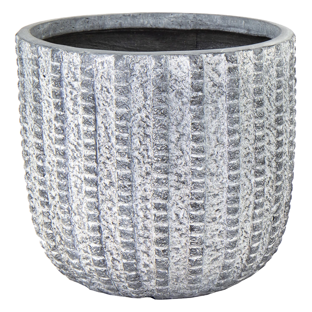 Bloempot Arkansas Egg Washed - D25 X H25cm - Lichtgrijs 1 Bloempot Arkansas Egg Washed - D25 X H25cm - Lichtgrijs