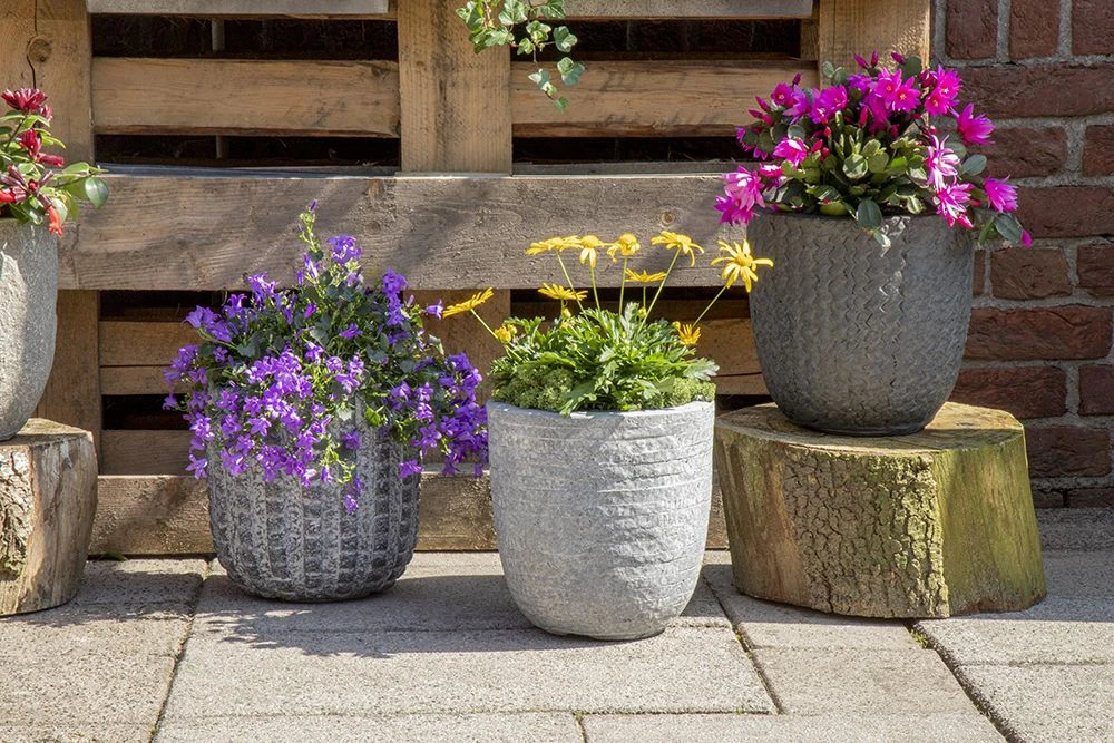 Bloempot Arkansas Egg Washed - D25 X H25cm - Lichtgrijs 3 Bloempot Arkansas Egg Washed - D25 X H25cm - Lichtgrijs - Afbeelding 3