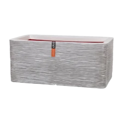 Capi Plantenbak Rechthoek Nature Rib NL - L73 X B39 X H32cm - Ivoor