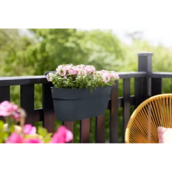 Elho Balkonbak Vibia Campana Easy Hanger Large - Antraciet -Botanische Tuin balkonbak vibia campana easy hanger large antraciet balkonbak antraciet 5 1