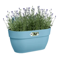 Elho Balkonbak Vibia Campana Easy Hanger Medium - Vintage Blauw -Botanische Tuin balkonbak vibia campana easy hanger medium vintage blauw balkonbak vintage blauw 4 1