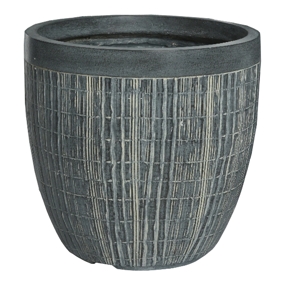 Bloempot Bryan - D37 X H35cm - Grijs 1 Bloempot Bryan - D37 X H35cm - Grijs