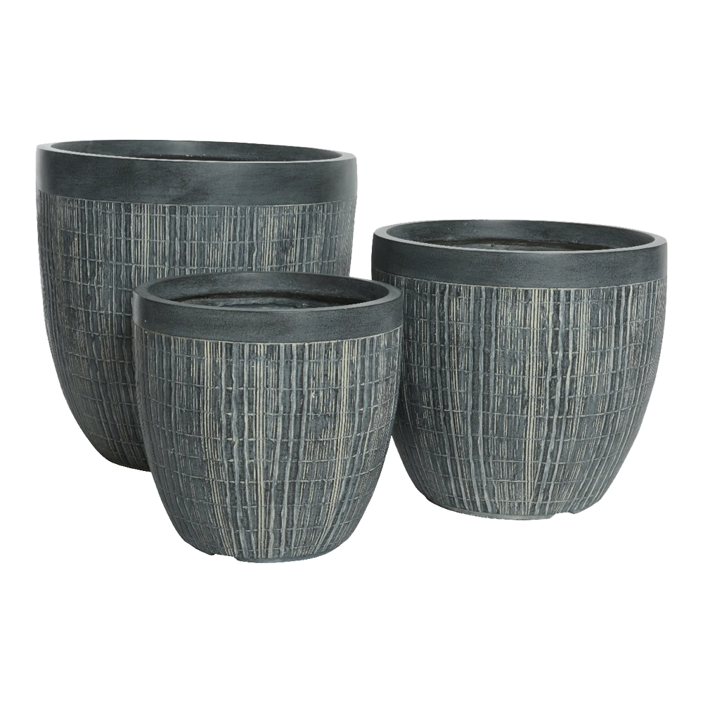 Bloempot Bryan - D37 X H35cm - Grijs 2 Bloempot Bryan - D37 X H35cm - Grijs - Afbeelding 2