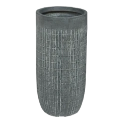 Bloempot Bryan Hoog - D24 X H49cm - Grijs