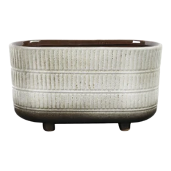 Bloempot Denise Ovaal - L26 X B13 X H15cm - Off White