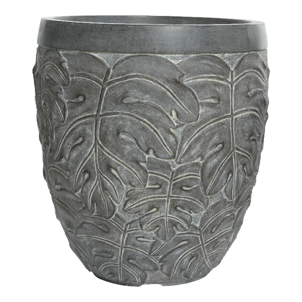 Bloempot Kyli - D40 X H43cm - Grijs 1 Bloempot Kyli - D40 X H43cm - Grijs