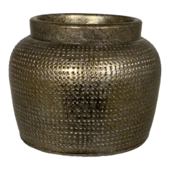 Bloempot Marrakesh - D27 X H25cm - Zilver Goud