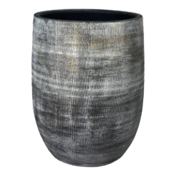 Bloempot Miami Hoog - D23 X H30cm - Zwart Cement