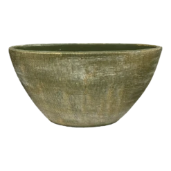 Bloempot Miami Ovaal - L41 X D19 X H22cm - Groen Cement