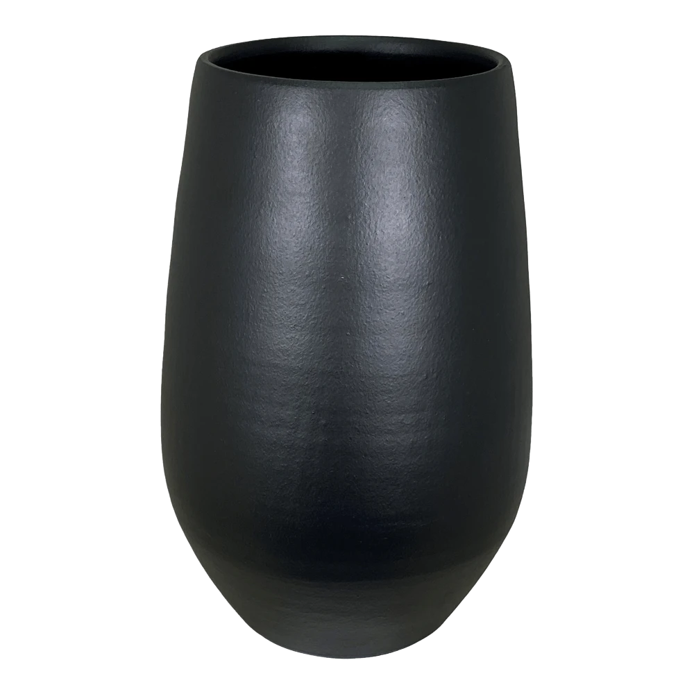 Bloempot Petra Hoog - D23 X H35cm - Mat Zwart 1 Bloempot Petra Hoog - D23 X H35cm - Mat Zwart
