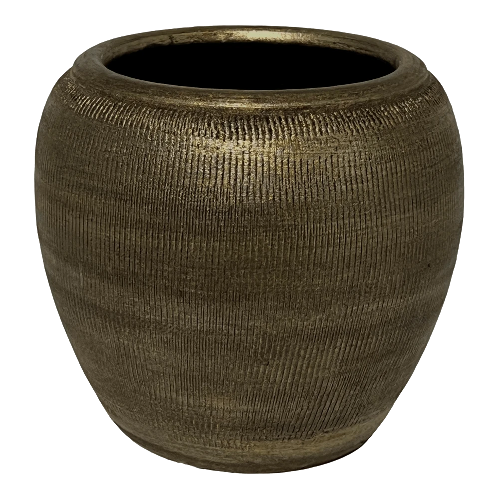 Bloempot Phoenix - D39 X H36cm - Goud 1 Bloempot Phoenix - D39 X H36cm - Goud