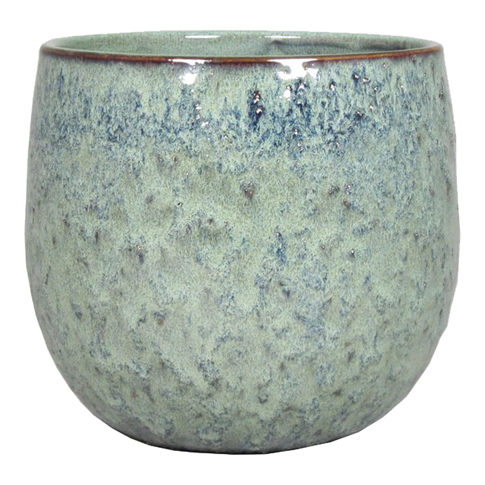 Bloempot Sierra - D16,5 X H13,5cm - Turquoise 1 Bloempot Sierra - D16,5 X H13,5cm - Turquoise