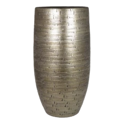 Bloempot Steef Hoog - D29 X H60cm - Industrieel Goud