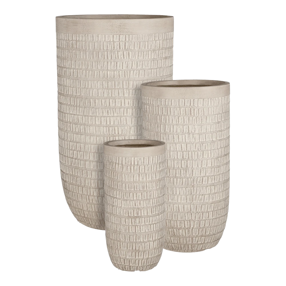 Bloempot Tallinn - D43,5 X H78,5cm - Taupe 1 Bloempot Tallinn - D43,5 X H78,5cm - Taupe