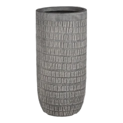 Bloempot Tallinn - D34 X H63,5cm - Zwart-grijs -Botanische Tuin bloempot tallinn hoog zwart grijs bloempot 1 1