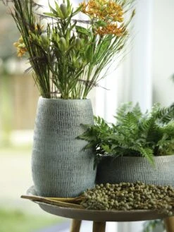 Plantenschaal Ryan - D28 X H13cm - Shiny Blue -Botanische Tuin bowl ryan shiny blue keramiek d28 h13 schaal 7 13