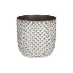 Bloempot Daan - D19 X H17.5cm - Wit