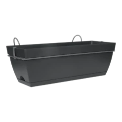 Balkonbak Easyday Smile - 50 X 18 X 17cm - Zwart