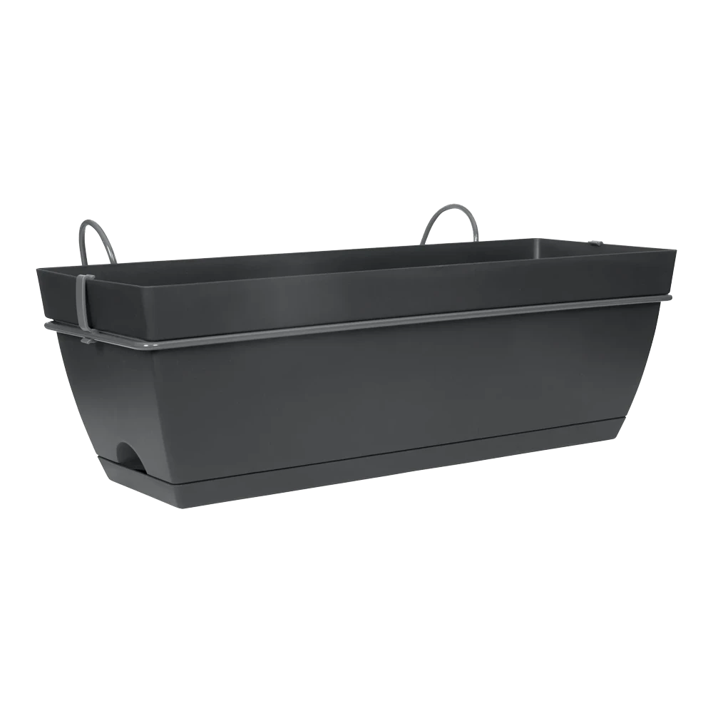 Balkonbak Easyday Smile - 50 X 18 X 17cm - Zwart 1 Balkonbak Easyday Smile - 50 X 18 X 17cm - Zwart