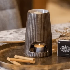 Geurchips Brander Rib Rond Brons - ScentChips -Botanische Tuin geurchips brander rib rond brons scentchips 3