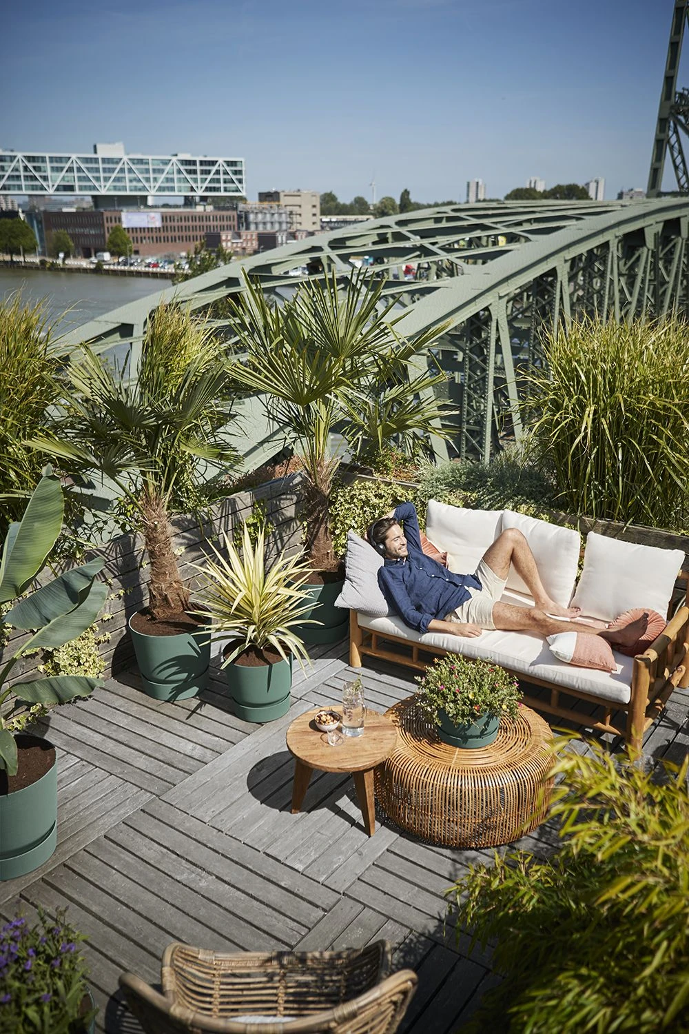 Elho Bloempot Greenville Rond 30cm - Bladgroen 2 Elho Bloempot Greenville Rond 30cm - Bladgroen - Afbeelding 2