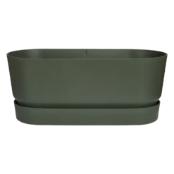 Bloembak Elho Greenville Terrace 60cm - Met Wielen - Bladgroen