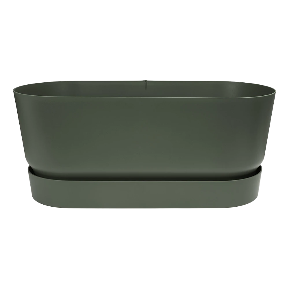 Bloembak Elho Greenville Terrace 80cm - Met Wielen - Bladgroen 2 Bloembak Elho Greenville Terrace 80cm - Met Wielen - Bladgroen - Afbeelding 2