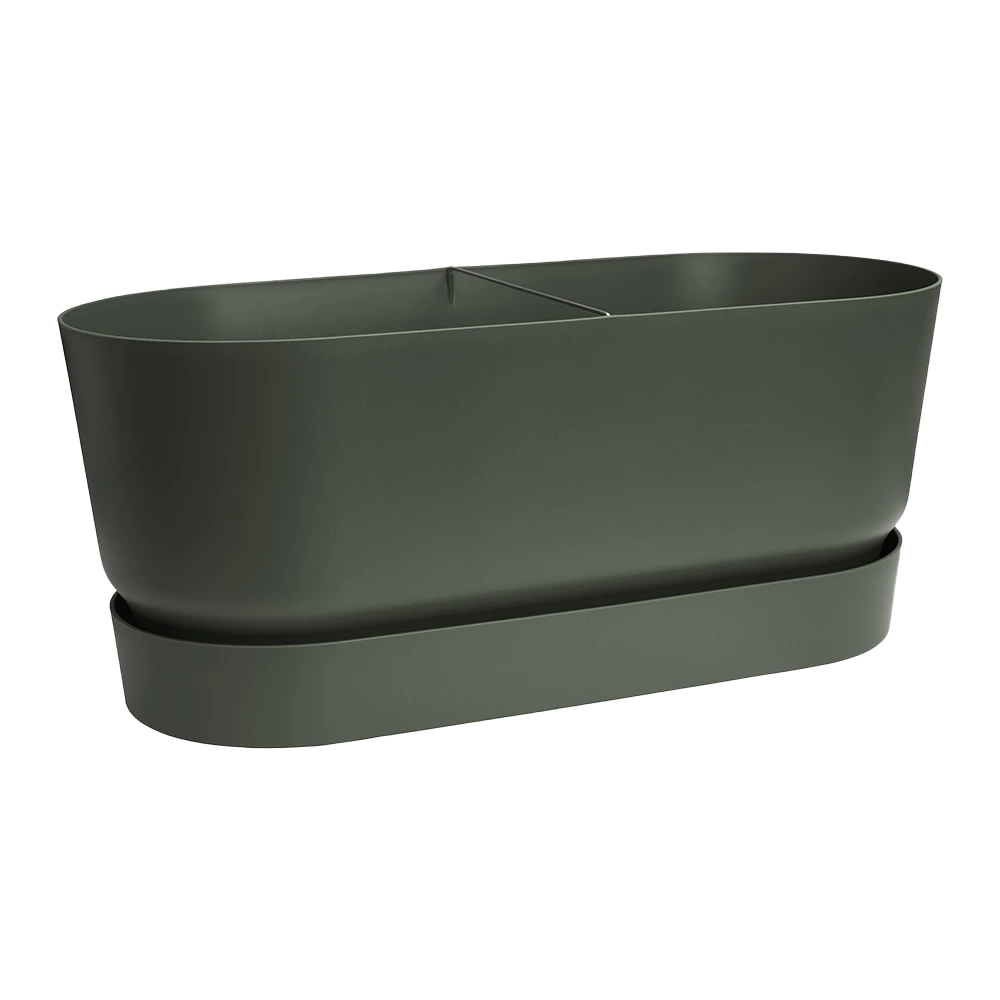 Bloembak Elho Greenville Terrace 80cm - Met Wielen - Bladgroen 3 Bloembak Elho Greenville Terrace 80cm - Met Wielen - Bladgroen - Afbeelding 3