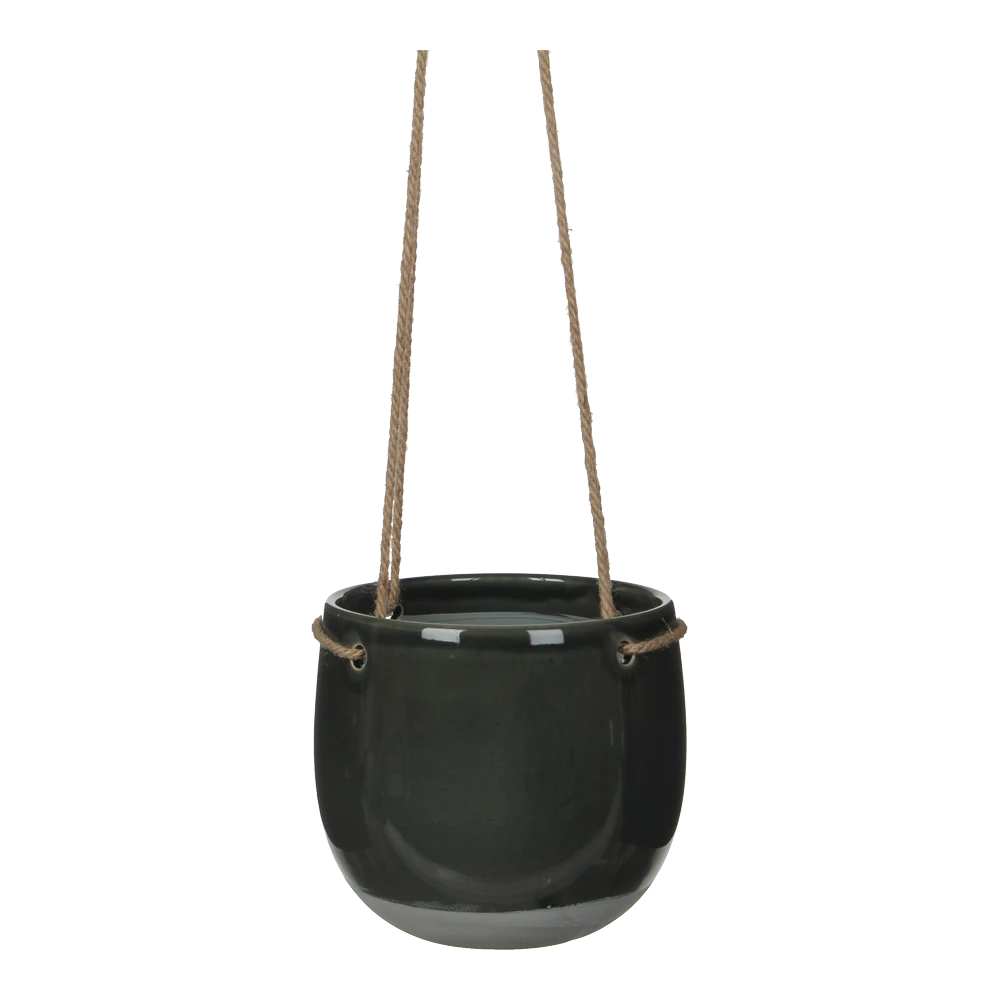 Hangpot Resa - D18,5 X H17cm - Donkergrijs 1 Hangpot Resa - D18,5 X H17cm - Donkergrijs