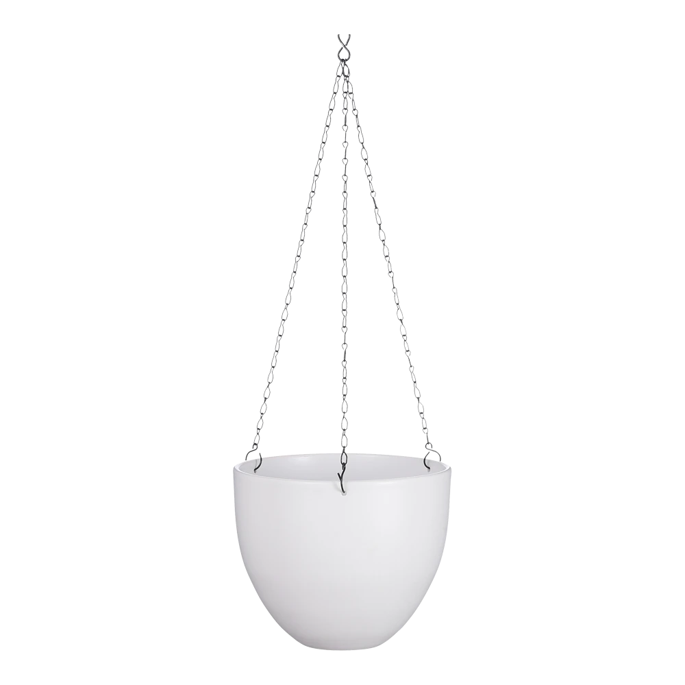 Hangpot Tusca - D22.5 X H19.5cm - Wit 1 Hangpot Tusca - D22.5 X H19.5cm - Wit