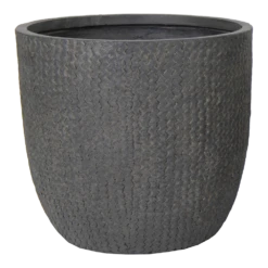 Bloempot Indiana Egg Pebble - D39 X H38cm - Donkergrijs