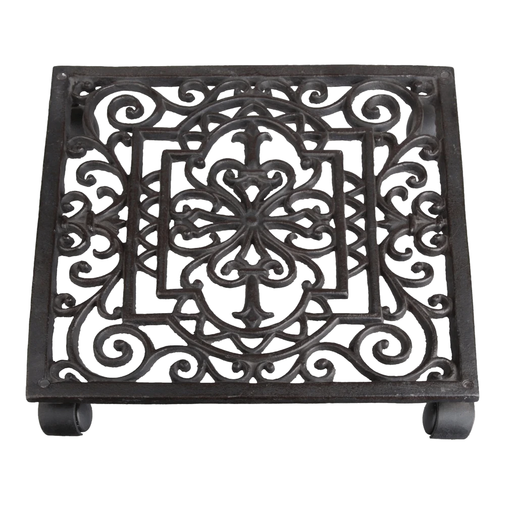 Indoor Gietijzeren Vierkante Plantentrolley L - Esschert's Garden