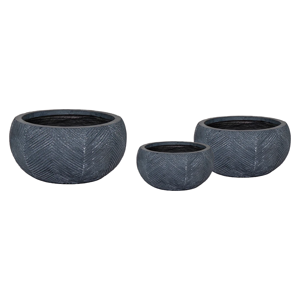 Plantenschaal Iowa Bullet - D42 X H21cm - Donkergrijs 2 Plantenschaal Iowa Bullet - D42 X H21cm - Donkergrijs - Afbeelding 2