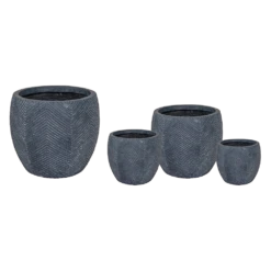 Bloempot Iowa Bullet - D44 X H39cm - Donkergrijs 4 Bloempot Iowa Bullet - D44 X H39cm - Donkergrijs -Botanische Tuin iowa bullet graphite d44h39 bloempot 6 5