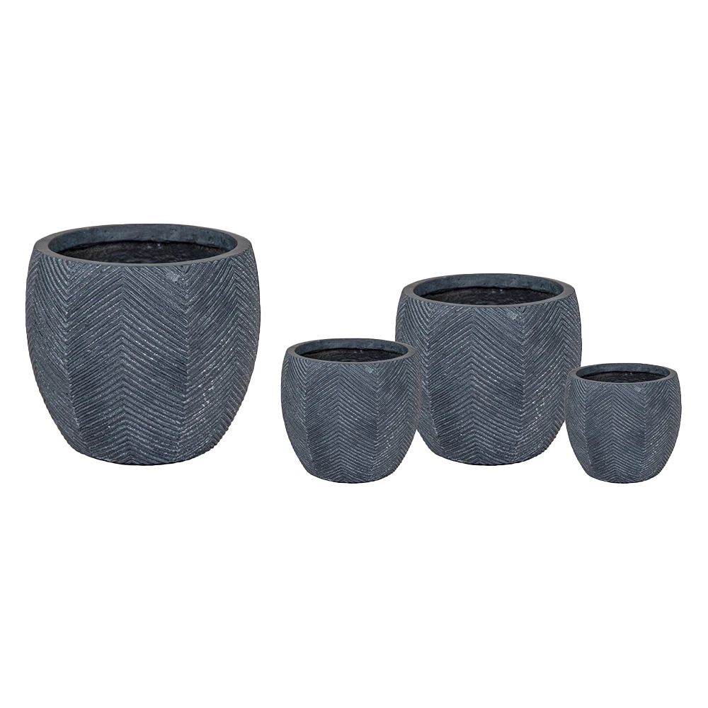 Bloempot Iowa Bullet - D44 X H39cm - Donkergrijs 2 Bloempot Iowa Bullet - D44 X H39cm - Donkergrijs - Afbeelding 2