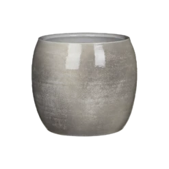 Bloempot Lester - D24 X H22cm - Lichtgrijs