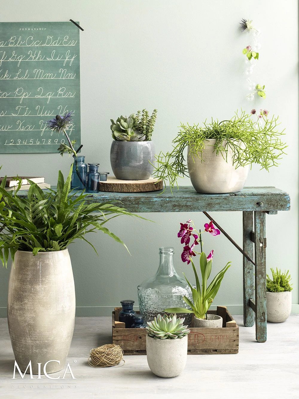 Bloempot Lester - D28 X H26cm - Lichtgrijs 2 Bloempot Lester - D28 X H26cm - Lichtgrijs - Afbeelding 2