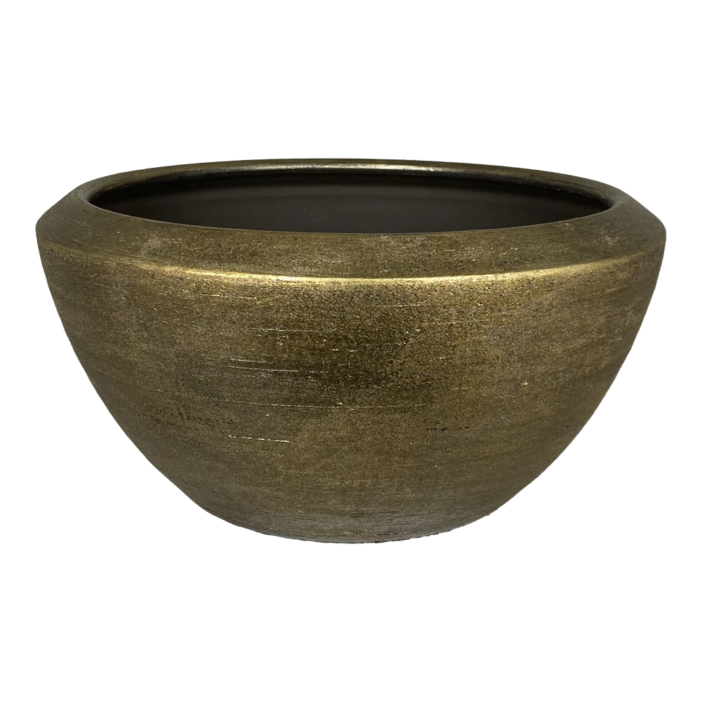 Plantenschaal Kos - D35 X H18cm - Goud 1 Plantenschaal Kos - D35 X H18cm - Goud