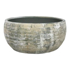 Plantenschaal Steef - D34 X H15cm - Creme Groen