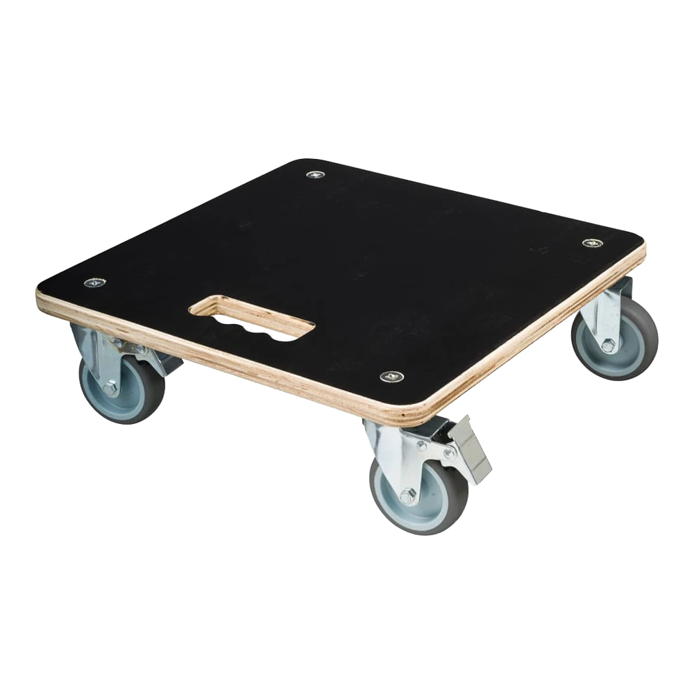 Plantentrolley Vierkant 38x38 Cm - FSC Hout/zwart - Nature 1 Plantentrolley Vierkant 38x38 Cm - FSC Hout/zwart - Nature