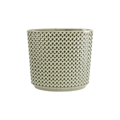 Bloempot Thies Ovaal - L26 X B12 X H25cm - Olijf Groen