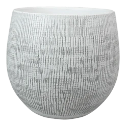 Bloempot Ryan - D26 X H26cm - White Black