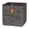 Capi Plantenbak Vierkant Nature Rib NL - L30 X B30 X H30cm - Antraciet