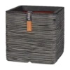 Capi Plantenbak Vierkant Nature Rib NL - L40 X B40 X H40cm - Antraciet