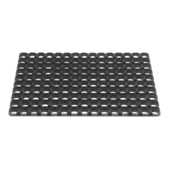 HAMAT Rubbere Ringmat Domino - 80x50cm - Zwart - Deurmat