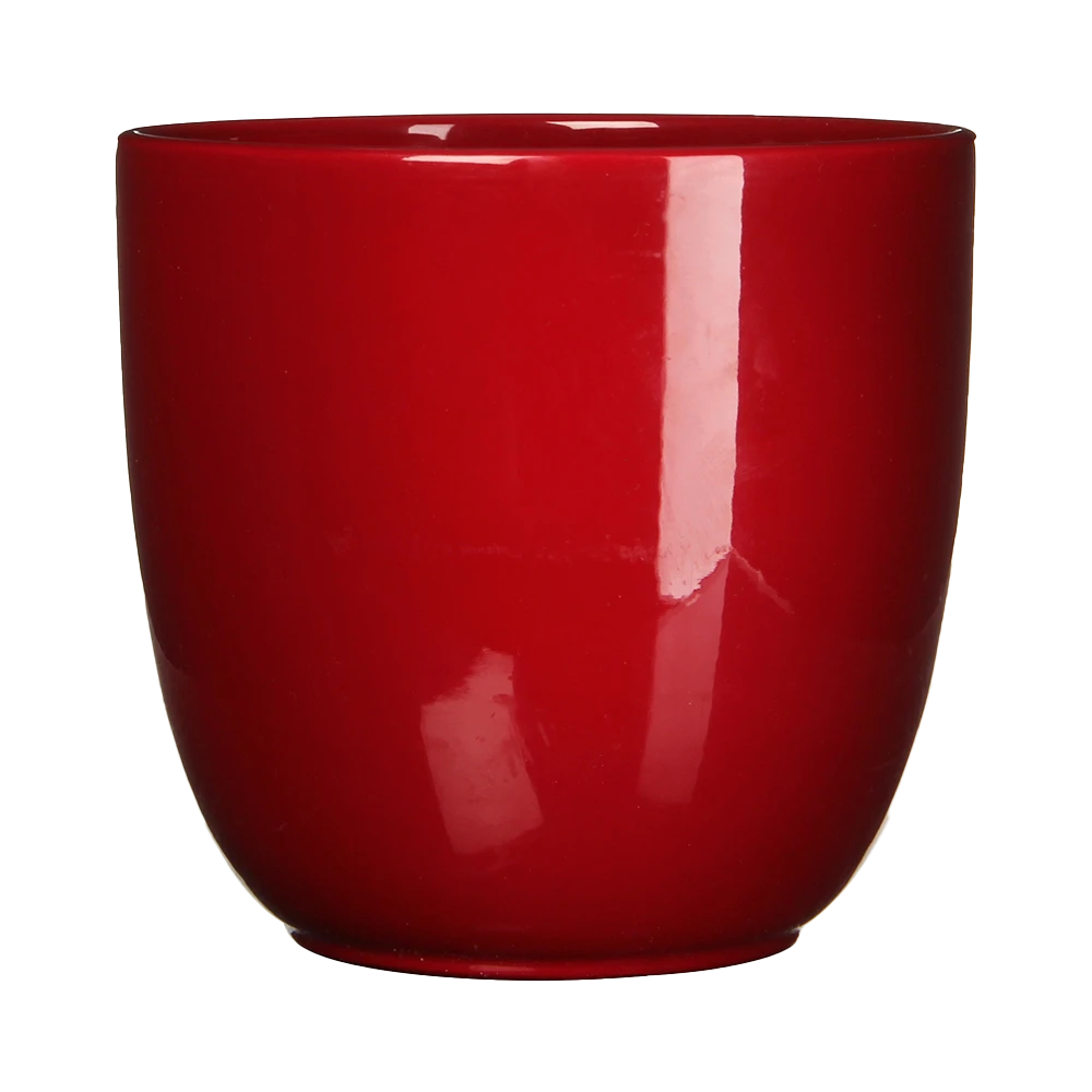 Bloempot Tusca - D35 X H31.5cm - Donkerrood 1 Bloempot Tusca - D35 X H31.5cm - Donkerrood