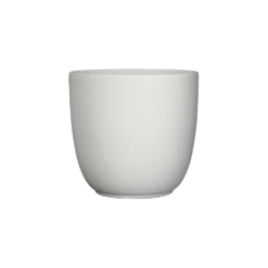 Bloempot Tusca - D25 X H23cm - Mat Wit