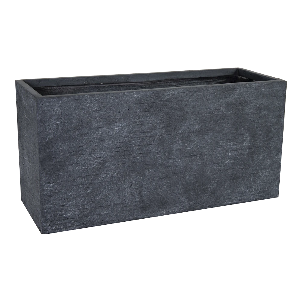 Plantenbak Utah Biguhi - L75 X B27 X H40cm - Donkergrijs 1 Plantenbak Utah Biguhi - L75 X B27 X H40cm - Donkergrijs